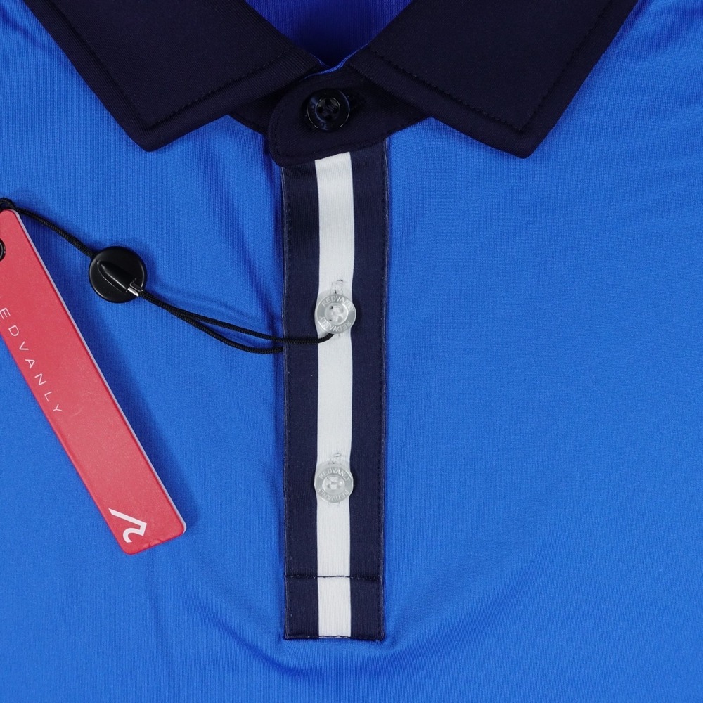Redvanly Monroe Polo Shirt Men's XXL Golf‎ Marine Blue Performance Stretch New - Picture 4 of 15
